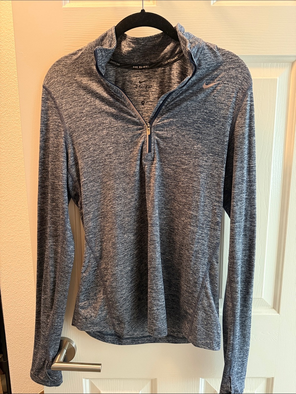 Nike Women's Heather Gray Quarter-Zip Performance Pullover